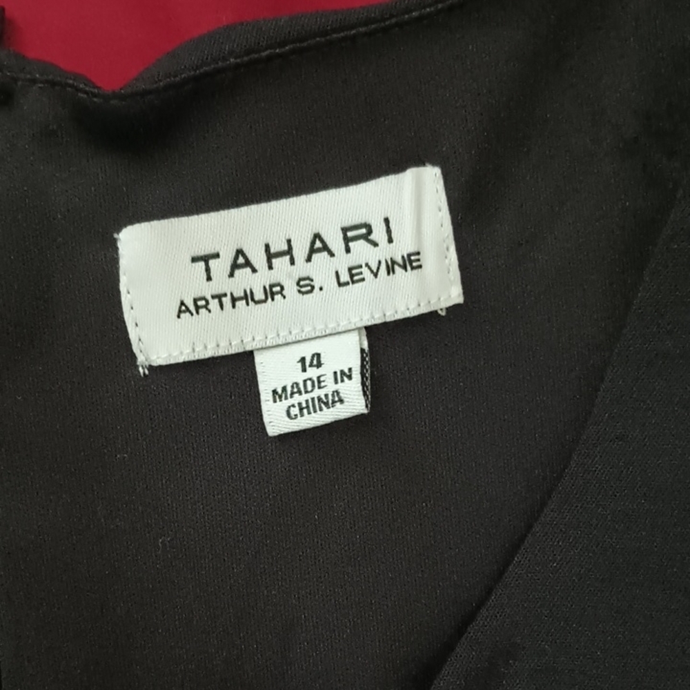 Tahari Black Jumpsuit With Tie Waist Back Zipper Spring Summer Stylish Size 14 - Picture 3 of 8